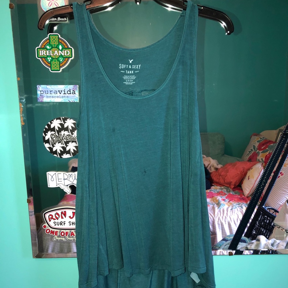 American Eagle teal tank top